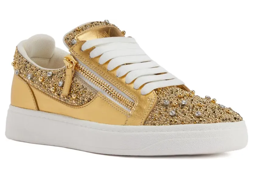 Giuseppe Zanotti Verfraaide low-top sneakers met rits – Geel (RU50022001)