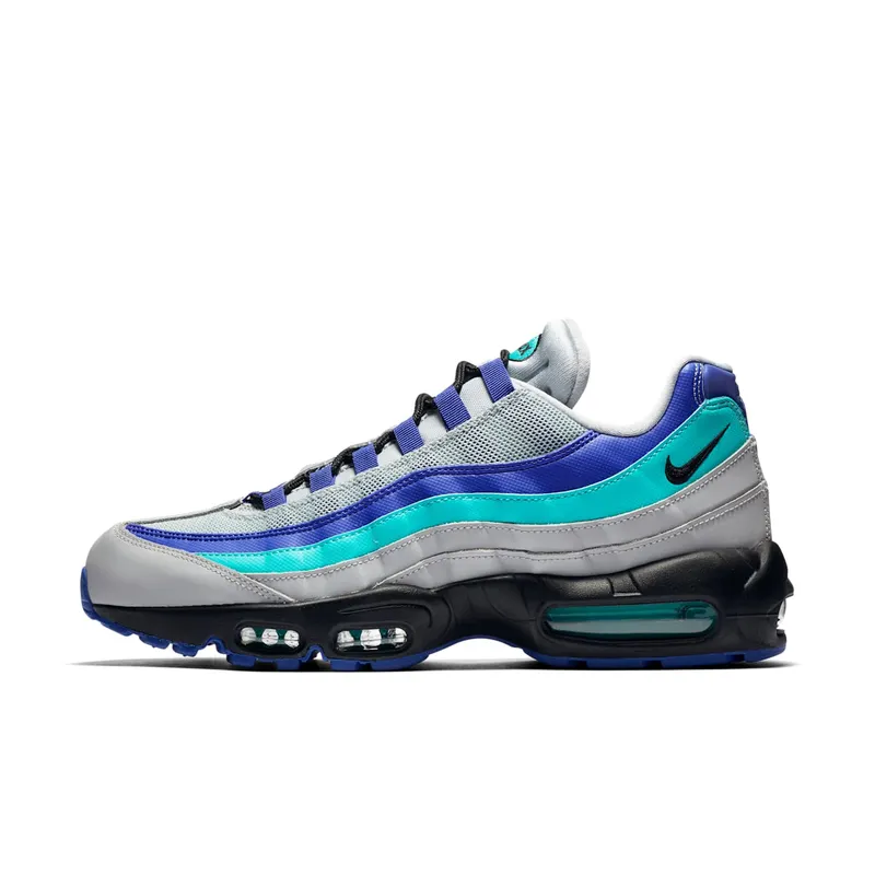 Nike Air Max 95 Wolf Grey Grape Wolf Grey/Black-Indigo Burst-Hyper Jade (AT2865-001)