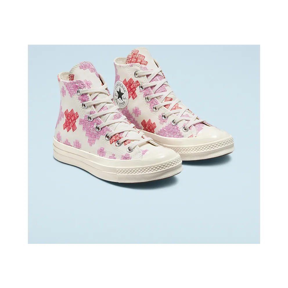 Converse Chuck 70 Bright Embroidery Egret/beyond Pink/soft Red (A02183C)