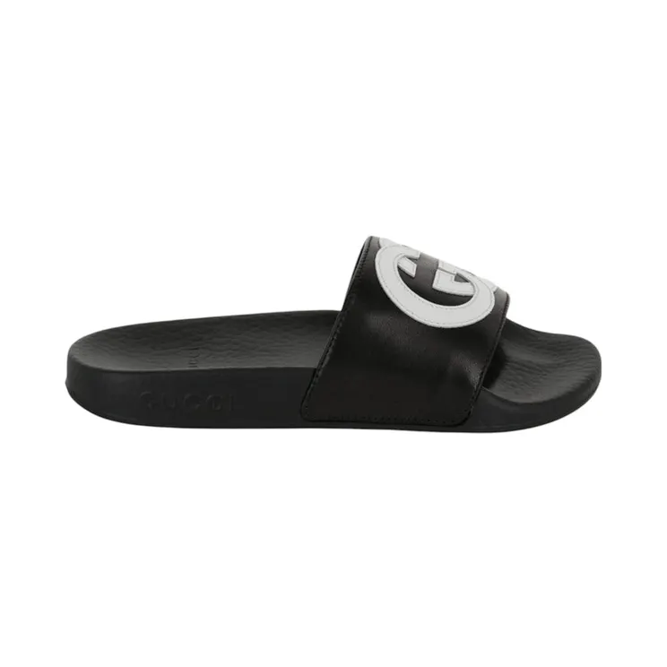 Gucci Slide Interlocking G Black White (662215-0R0F0-1071)