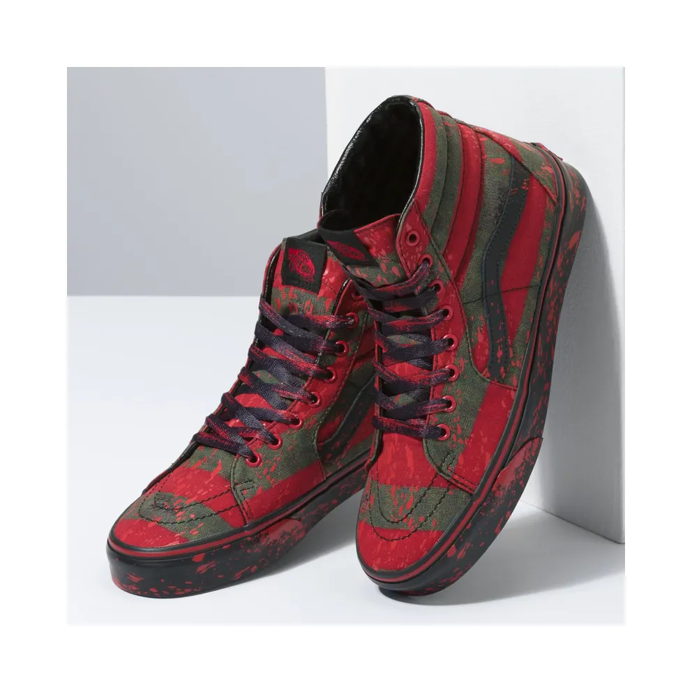 VANS Vans X Nightmare On Elm Street Sk8-hi Shoes Red (VN0A4U3CZV1)