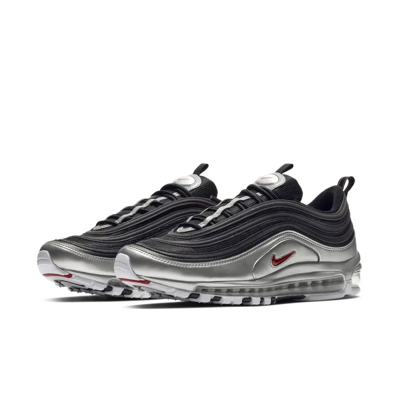 Nike Air Max 97 Silver Black Black/Varsity Red-Metallic Silver-White (AT5458-001)
