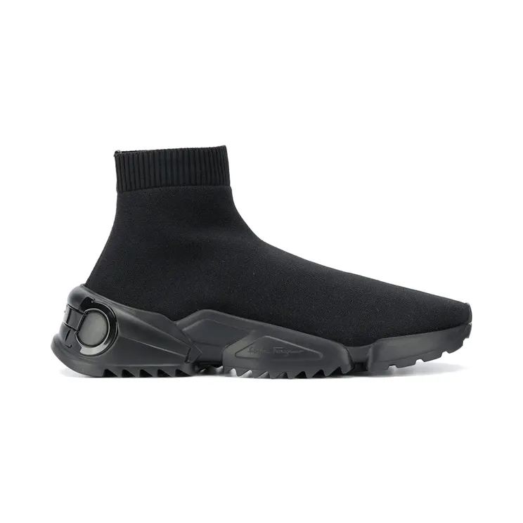 Ferragamo Stretch-Knit Sneakers Black (02C647737231)