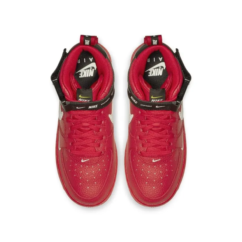 Nike Air Force 1 Mid Utility University Red (GS) University Red/White-Black-Tour Yellow (AV3803-600)
