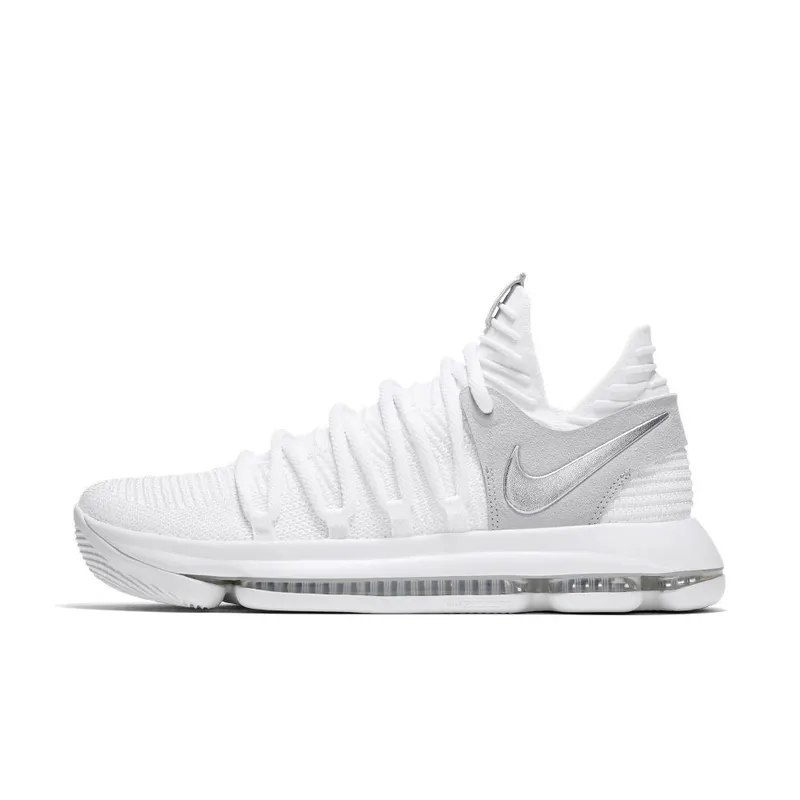 Nike KD 10 Still KD White/Metallic Silver-Pure Platinum (897815-100)