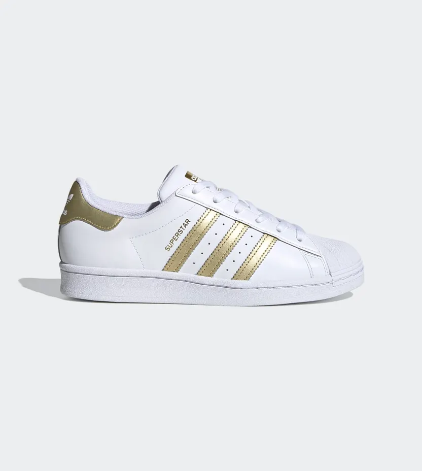 adidas Superstar Cloud White / Gold Metallic / Cloud White (FX7483)