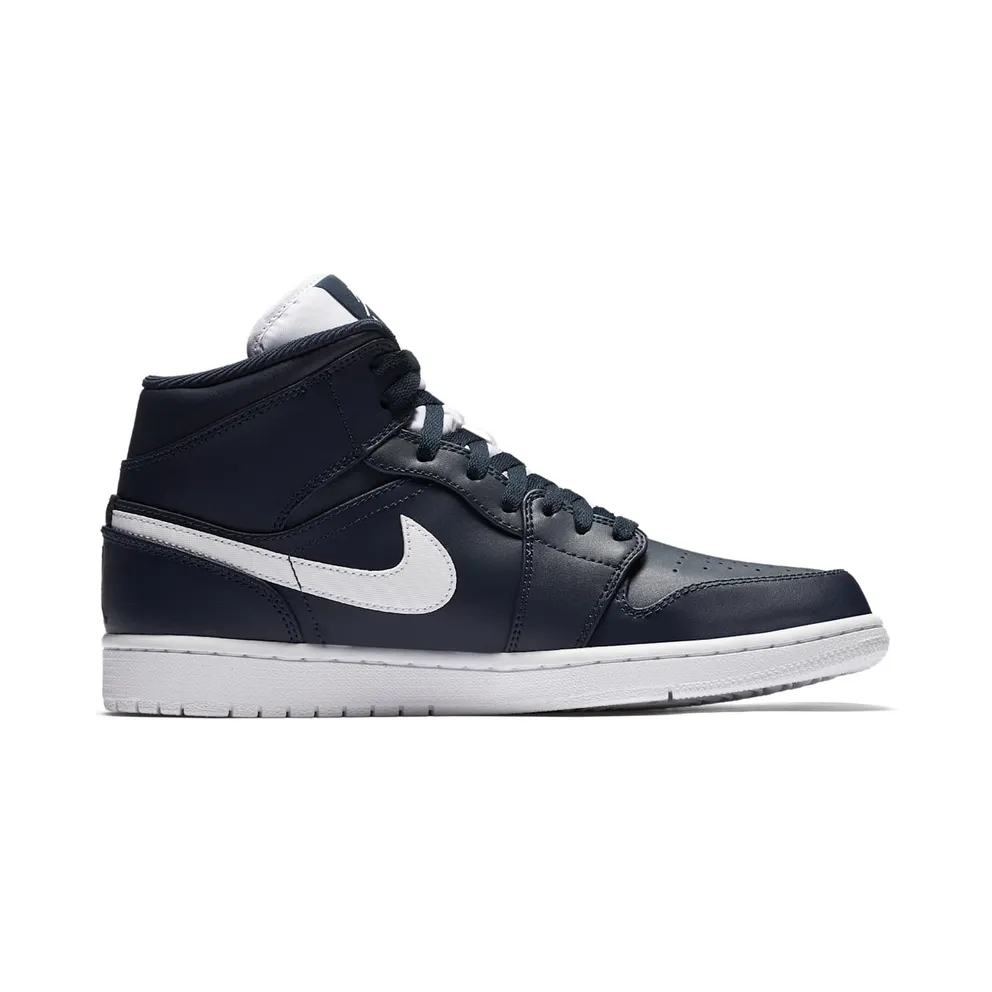 Jordan 1 Retro Mid Obsidian White Obsidian/White-White (554724-402)