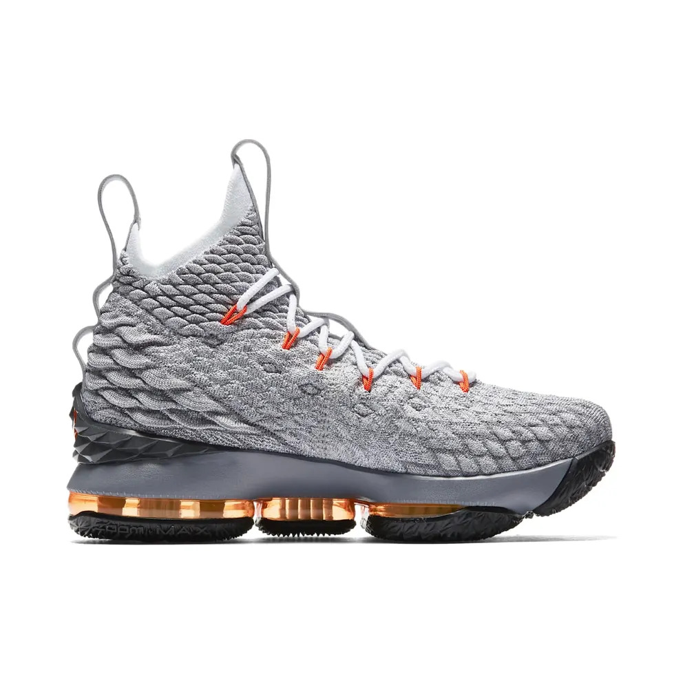 Nike LeBron 15 Safety Orange (GS) Dark Grey/Safety Orange-Wolf Grey-Black (922811-080)