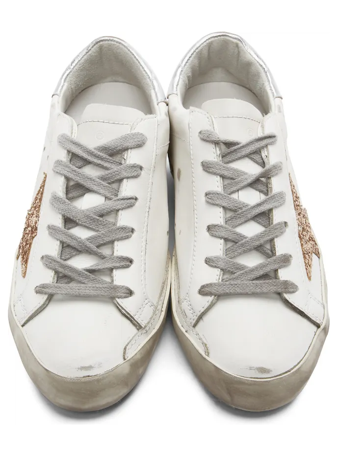 Golden Goose SSENSE Exclusive White & Silver Super-Star Classic Sneakers (GWF00101.F000214.10380) (5)