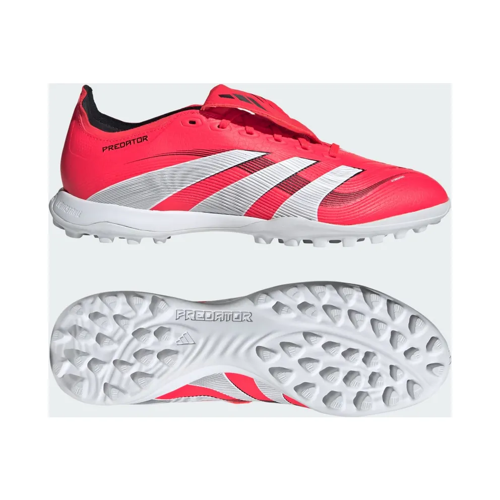 adidas Predator League Fold-over Tongue Turf Boots “Lucid Red / Cloud White / Core Black” (JS0384)