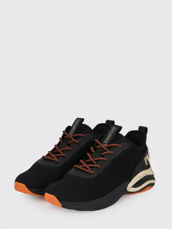 Plein Sport Crochet Knit Sneakers Black 1 (SAESUSC0747STE003N0286)