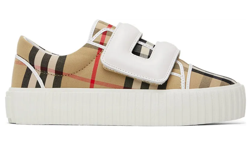 Burberry Kids Beige Vintage Check Sneakers (8047490)