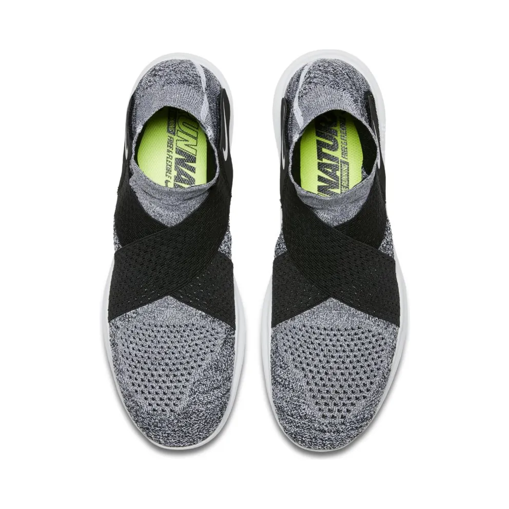 Nike Free RN Motion Flyknit 2017 Black White Black/White-Pure Platinum-Wolf Grey (880845-001)