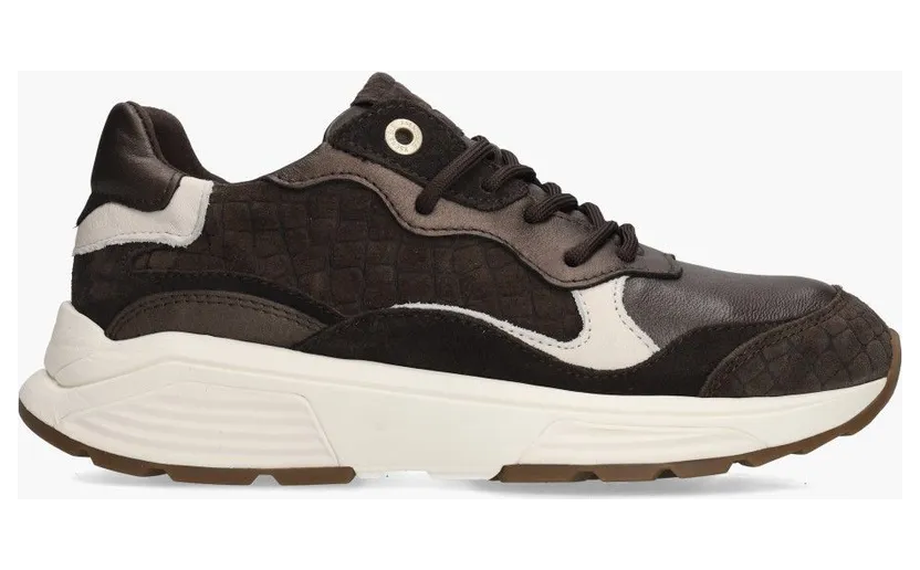 MEPHISTO Rainbow sneakers met logodetail – Bruin