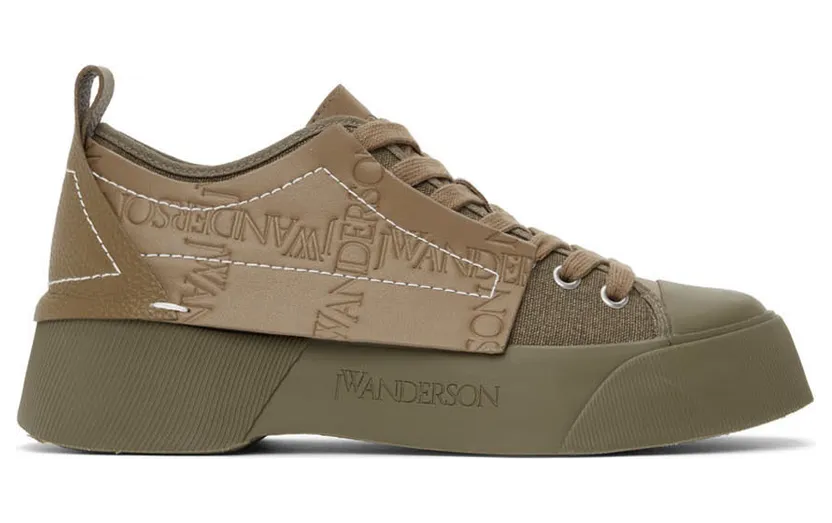 JW Anderson Khaki Logo Low Sneakers (ANM38500A)