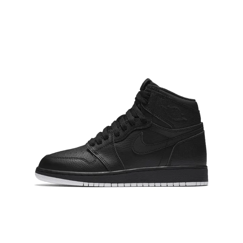 Jordan 1 Retro High Black Perforated (GS) Black/White-Black (575441-002)
