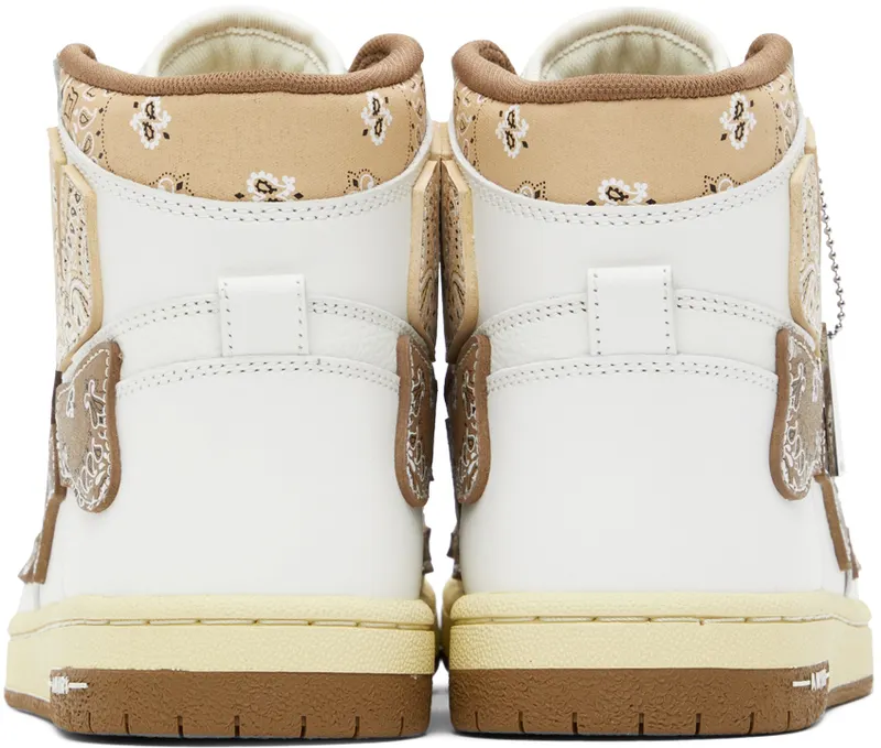AMIRI White & Brown Skel Top Hi Sneakers (PF22MFS032-126)