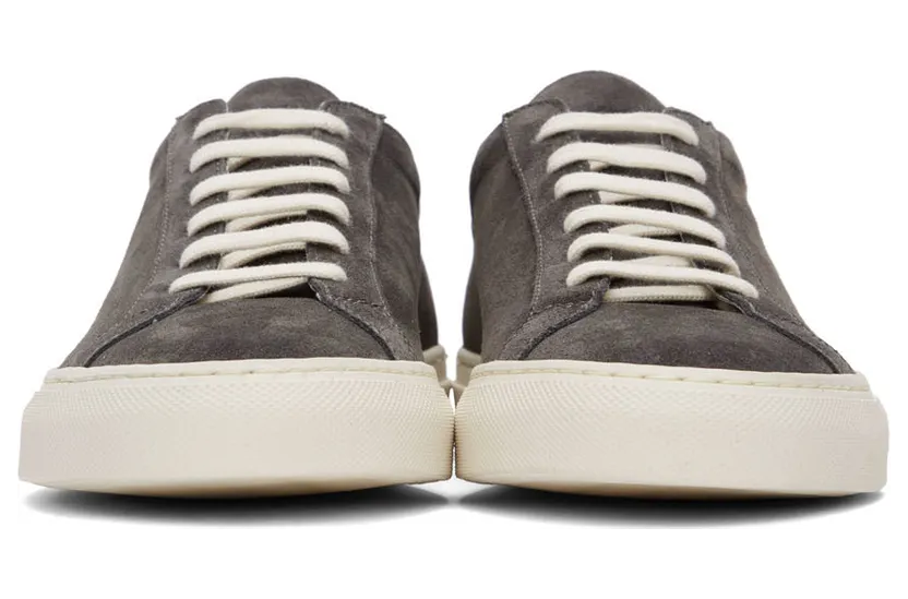 Common Projects Grey Suede Achilles Low Sneakers (ARTICLE 2327) (2)
