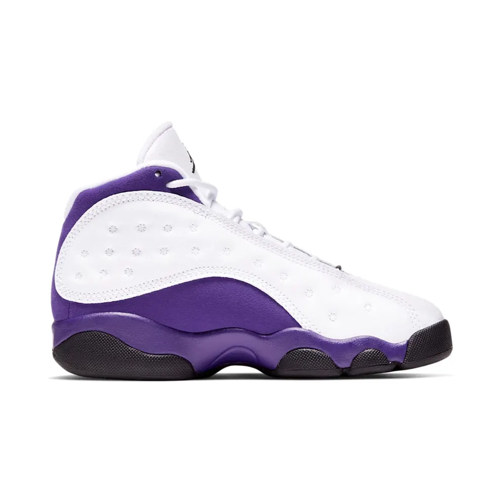 Jordan 13 Retro Lakers (PS) White/Black-Court Purple-University Gold (414575-105)