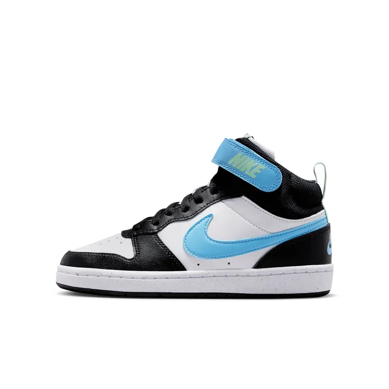 Nike Sneakers Court Borough Mid 2 – White/Blue/Black Kids (CD7782-136)