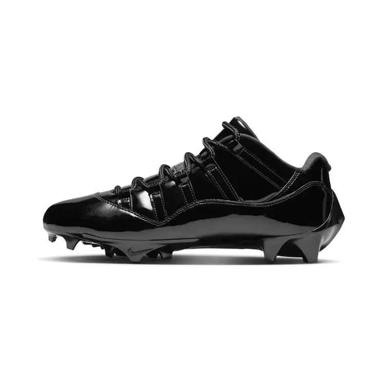 Air Jordan 11 Low TD Cleat Patent “Black / Anthracite / Metallic Silver” (IQ8113-001)