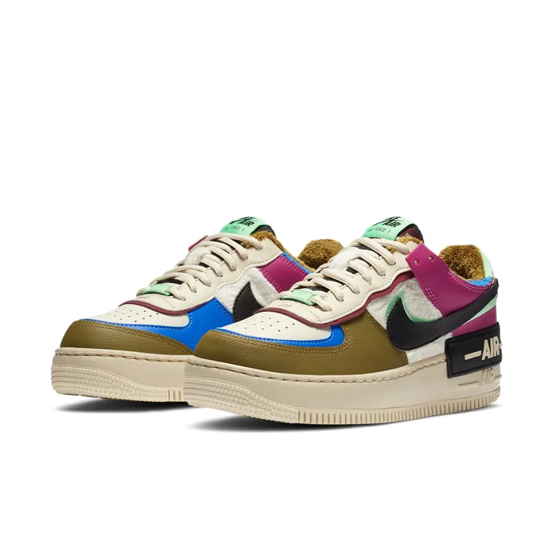 Nike Air Force 1 Shadow Cactus Flower Olive Flak (W) Cactus Flower/Olive Flak-Racer Blue-Fossil (CT1985-500)