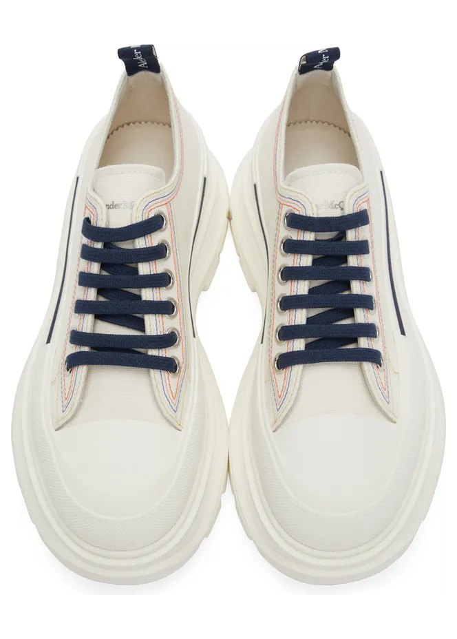 Alexander McQueen Black Tread Slick Low Sneakers (662683W4MV4) (5)