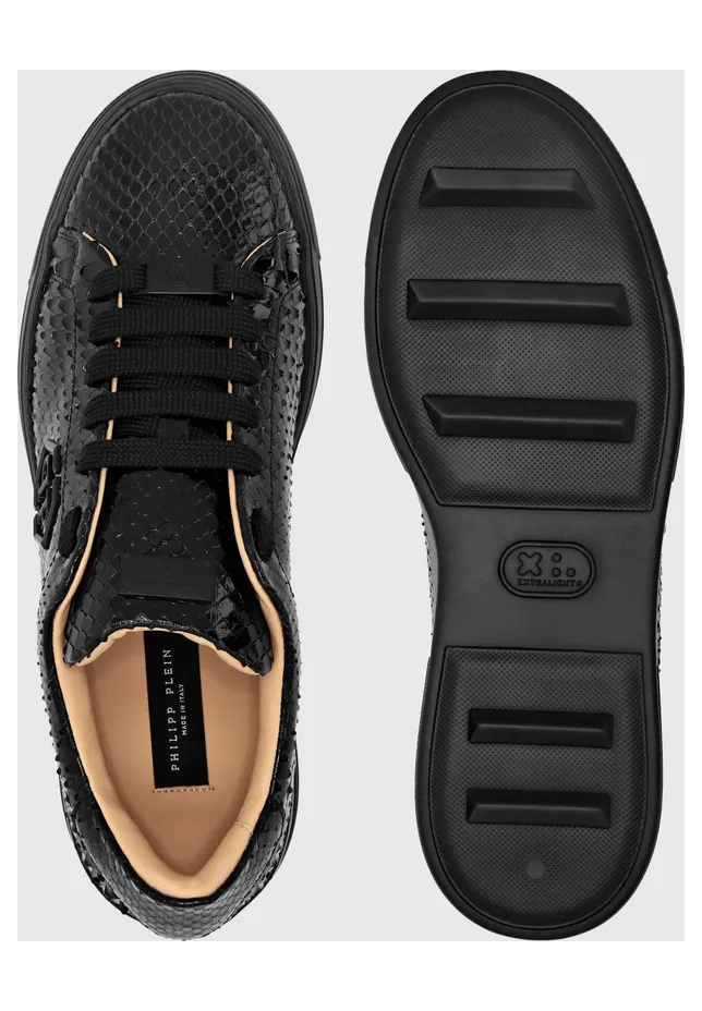 Philipp plein Python Leather Sneakers Black (PAESMSC4019PLE029P0202) (3)