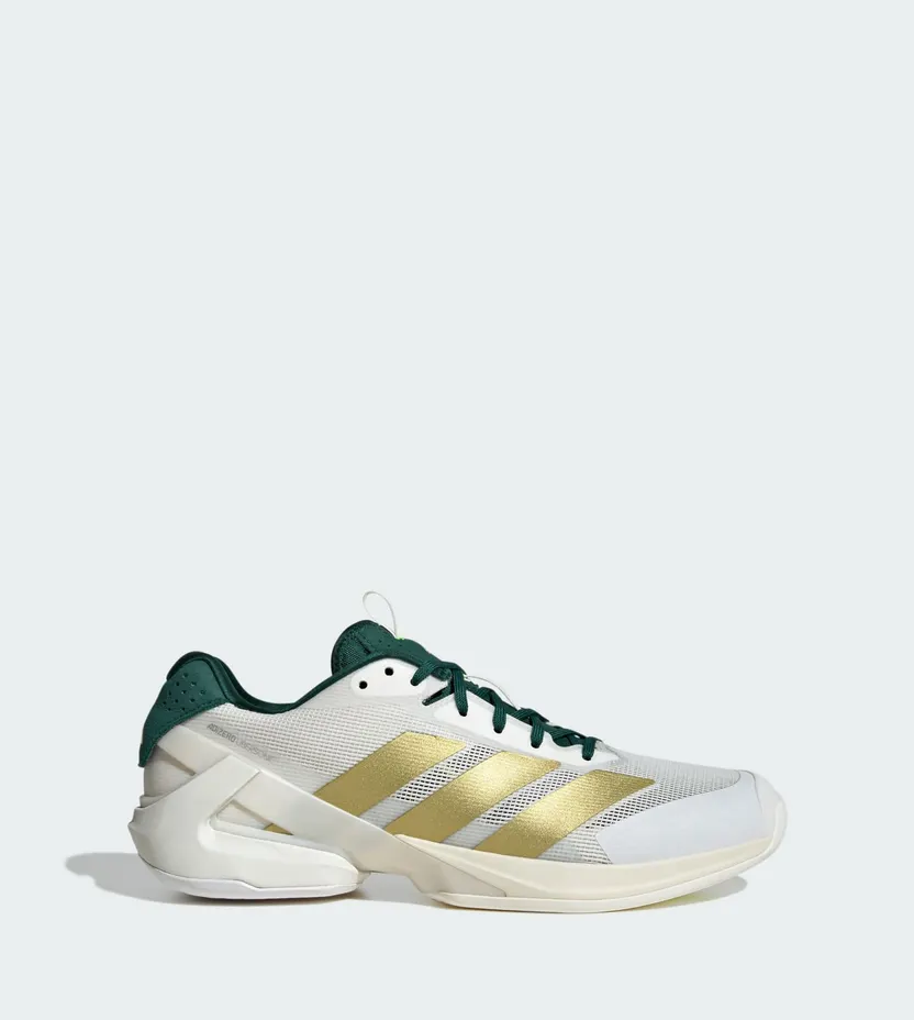 Adidas Adizero Ubersonic 5 Tennisschoenen Core White / Gold Metallic / Collegiate Green (IH3087)