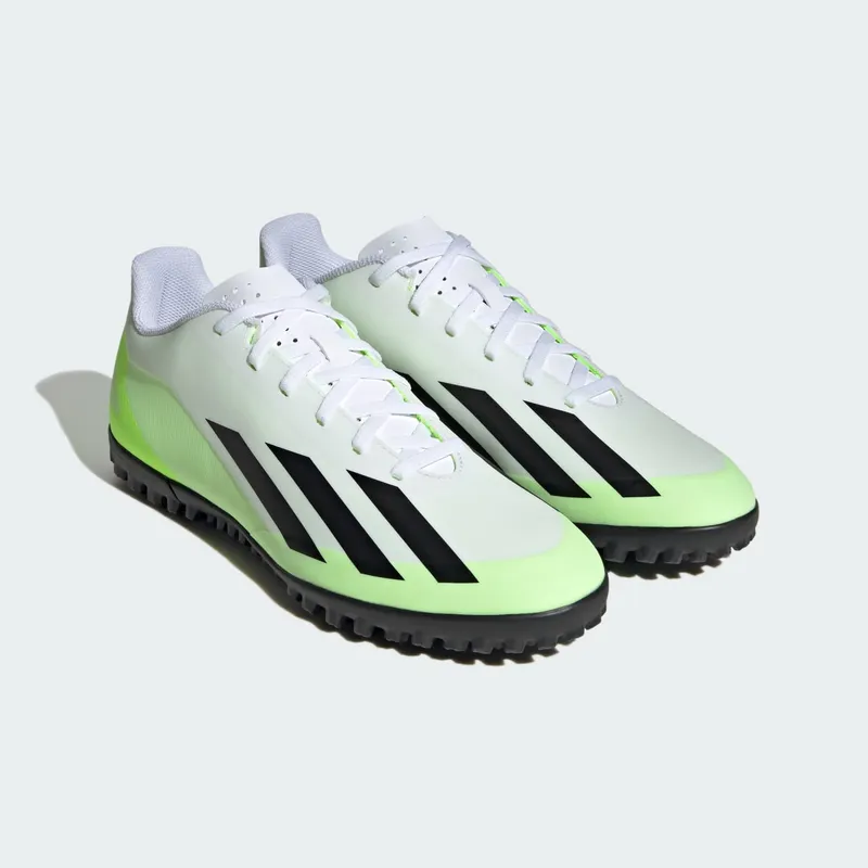 adidas X Crazyfast.4 Turf Cloud White Core Black Lucid Lemon (IE1583)