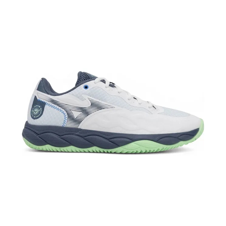 Mizuno Wave Enforce Court CC White Vintage Indigo Neo Mint (61GC243537)