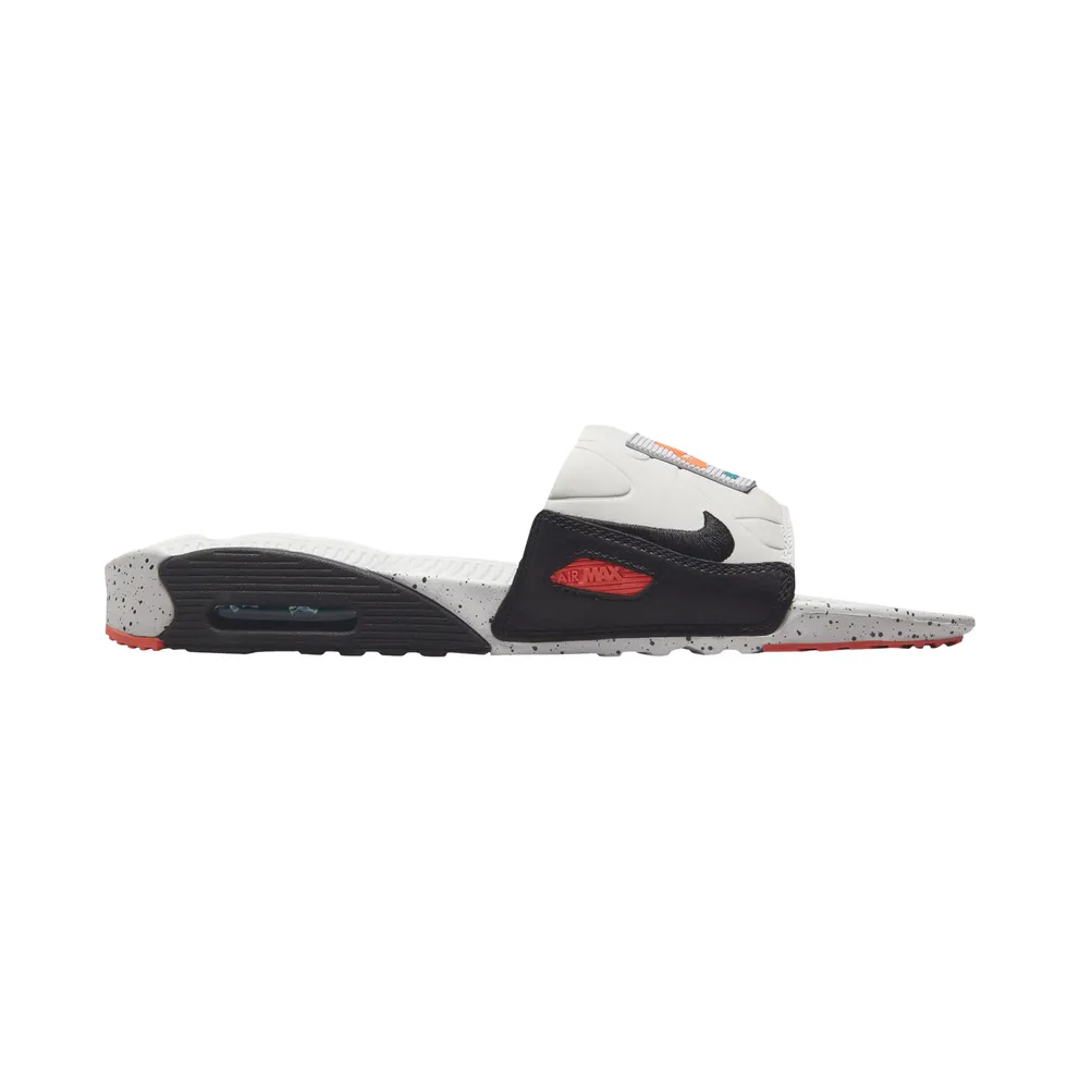 Nike Air Max 90 Slide White Turf Orange Speckled (BQ4635-102)