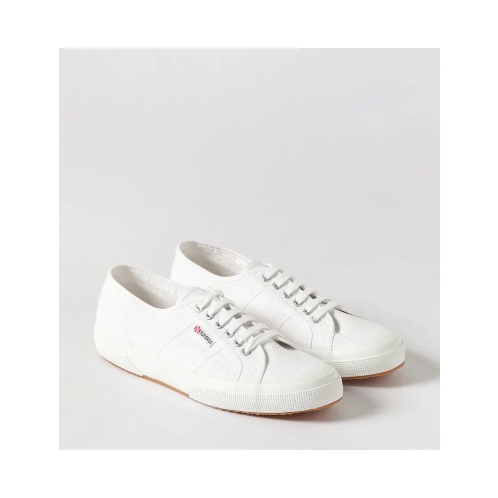SUPERGA 2750-Cotu Classic Cotton with Rubber Sole and Applied Logo White (S000010901)