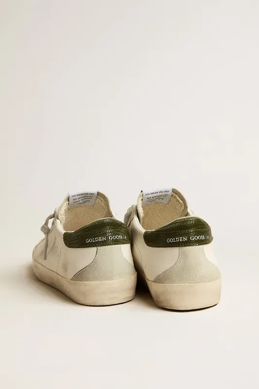 Golden Goose Men’S Bio-Based Super-Star With Perforated Star And Green Heel Tab (GMF00262.F005227.10802) (4)