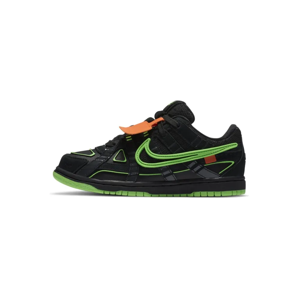 Nike Air Rubber Dunk Off-White Green Strike (PS) Black/White-Green Strike (CW7410-001)