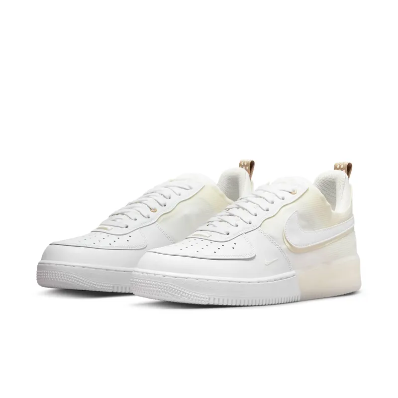 Nike Air Force 1 React Coconut Milk – “White / White-coconut Milk / Light Iron Ore” (DH7615-100)