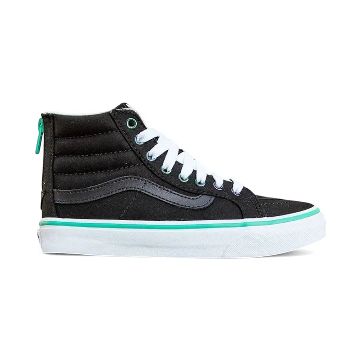 Vans Sk8-Hi Slim Zip Iridescent Eyelets Black (VN0XH8IES)