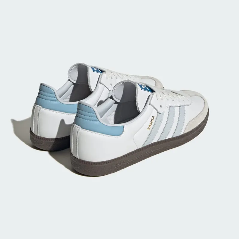 Adidas Samba OG Core White / Halo Blue / Gum (ID2055)