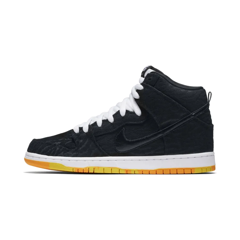 Nike SB Dunk High Skunk Black/Black-White-Laser Orange (305050-034)