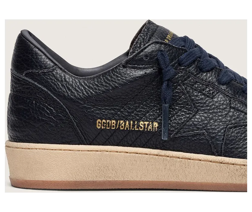 Golden Goose Ball Star In Navy-Blue Leather With Tone-On-Tone Leather Star (GMF00117.F008888.50501) (3)