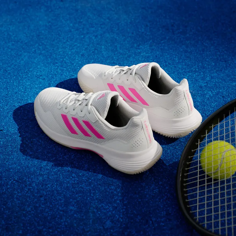 Adidas Gamecourt 2.0 Tennis Shoes Core White / Lucid Pink / Core Black (JP7723)