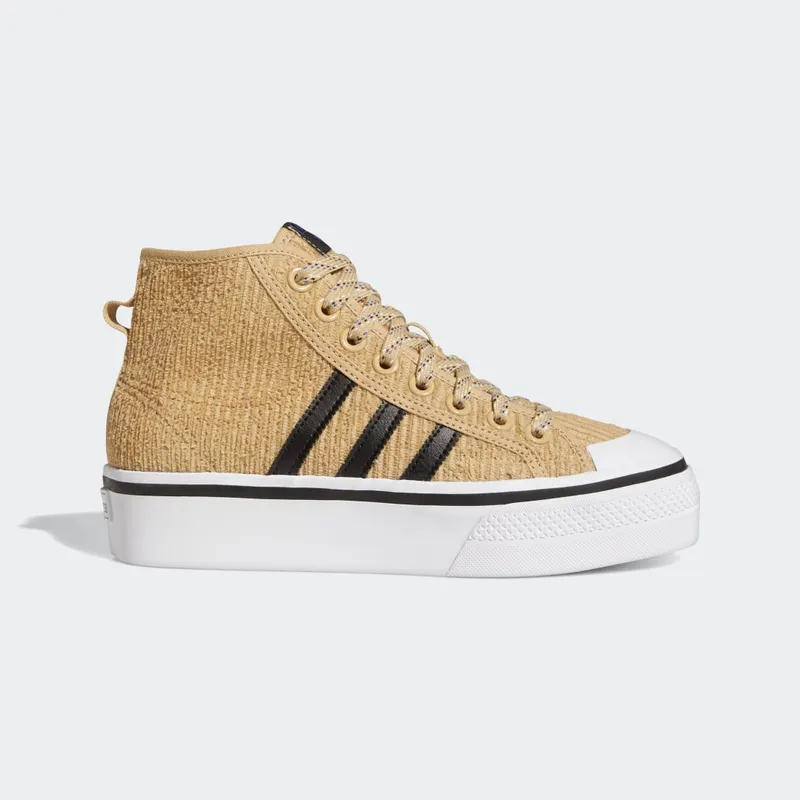 Adidas Nizza Platform Mid Beige Tone / Core Black / Cloud White (H02705)