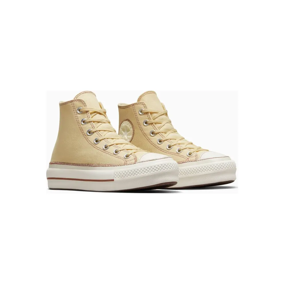 Converse Chuck Taylor All Star Lift Platform Contrast Stitching Open Sesame/egret/clay Pot