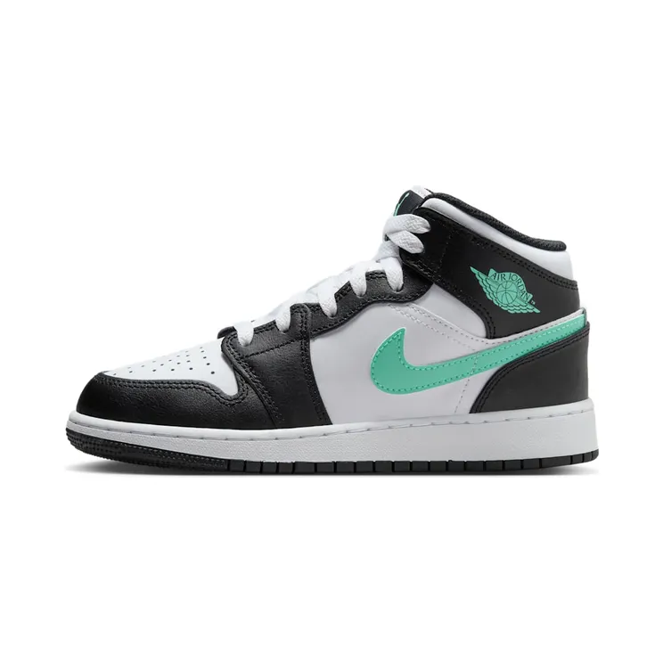 Air Jordan 1 Mid Green Glow (GS) “White / Black / Green Glow” (DQ8423-103)