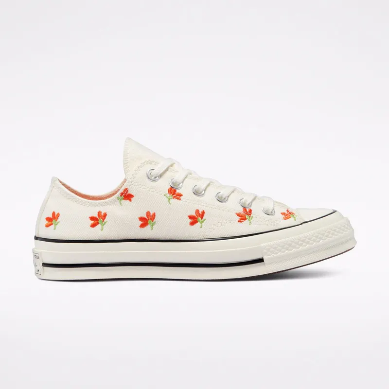 Converse Floral Print Chuck 70 Low Top Egret/bright Poppy/Black (570916C)