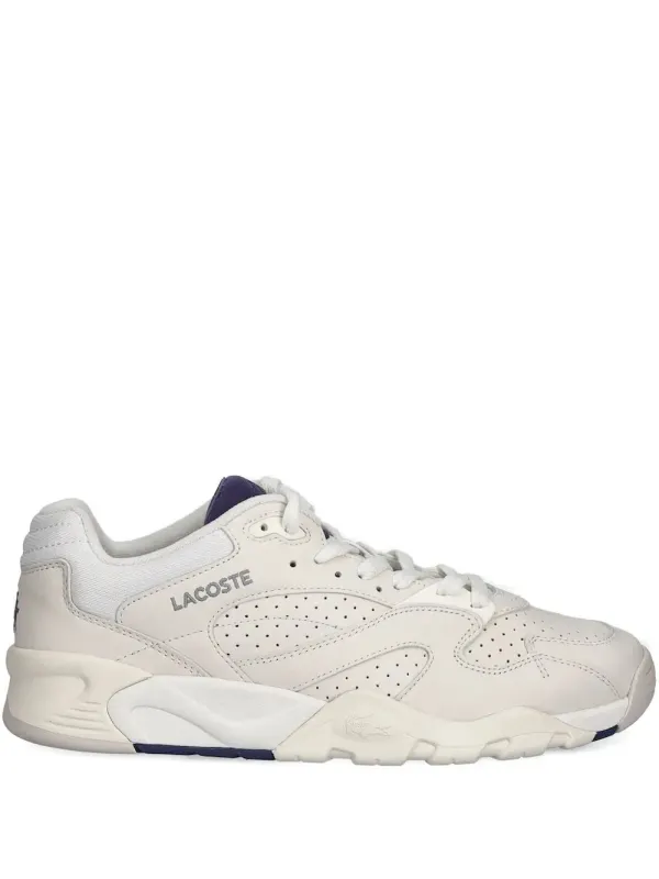 Lacoste Geperforeerde leren – Beige (49SMA0078)