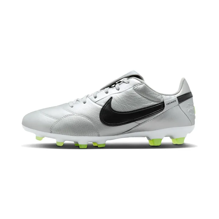 Nike Premier 3 FG “Metallic Silver / Volt / Black” (AT5889-004)