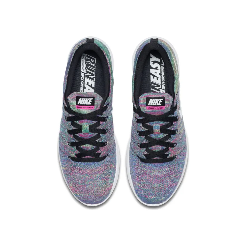Nike LunarEpic Flyknit Low Multi-Color (W) Black/White-Racer Blue-Clear Jade (843765-004)
