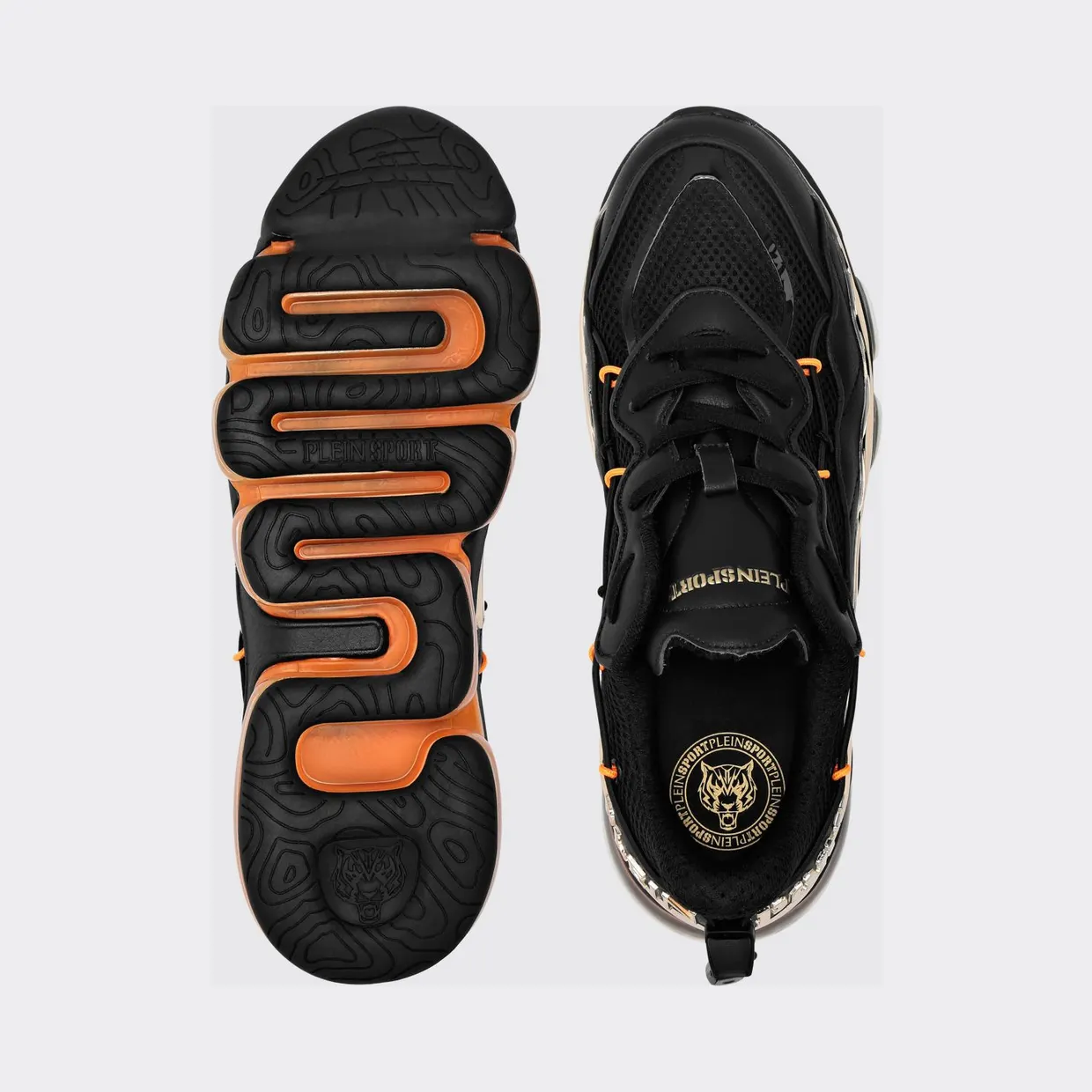 Plein Sport Mesh And Leather Sneakers Black 1 (PAESUSC0746STE003N0286) (2)