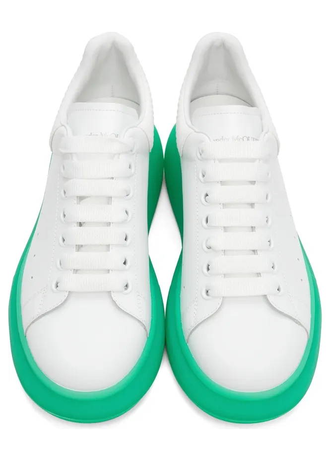 Alexander McQueen Black & Green Oversized Sneakers (682397WIB94) (5)